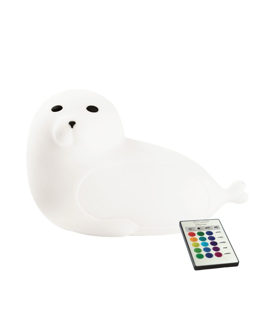 Seal Silicone Lamp with Remote - White