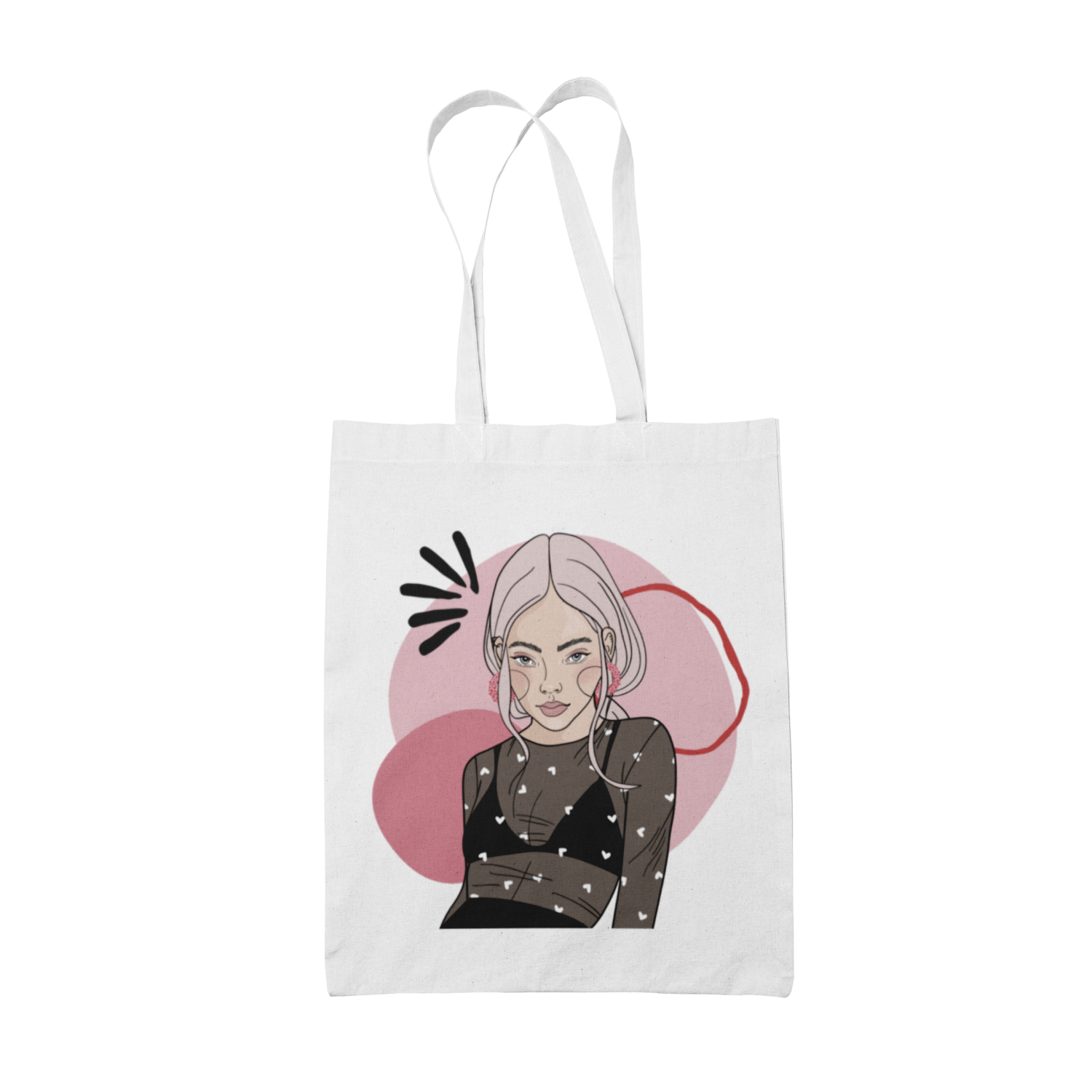 Tote Bag with Illustration - In Time