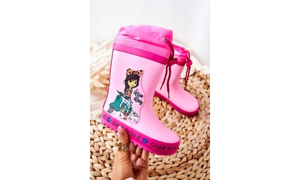 Vaikiški guminiai „Galoshes“ batai „Pink Girl Heilee“