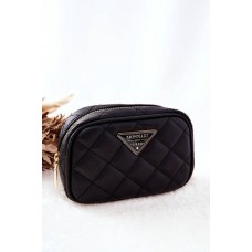 Mažas dygsniuotas kosmetikos krepšys Monnari CSM0050-020 juodas
