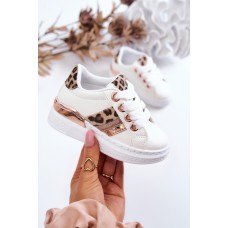 Odiniai sportiniai batai Leopard White Trixie