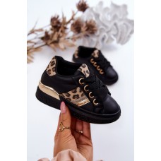 Odiniai sportiniai batai Leopard Black Trixie