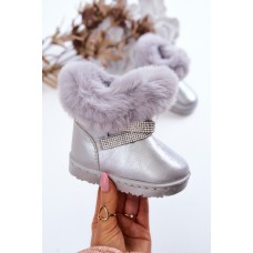 Vaikiški sniego batai su kubiniu cirkonio sidabru