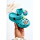 Vaikiškos putplasčio šlepetės Crocs Turquoise Sailor