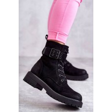 Moteriški suvarstomi zomšiniai plokščiakulniai batai, juodi Firmina