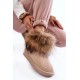 Moteriški zomšiniai sniego batai su kailiu Šviesiai smėlio spalvos Alexa