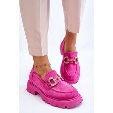 Moteriški zomšiniai platforminiai batai Rožiniai Deira