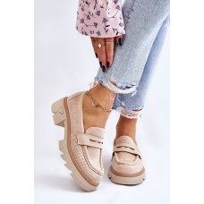 Moteriški batai, plokščiakulniai smėlio spalvos „Fletcher“.