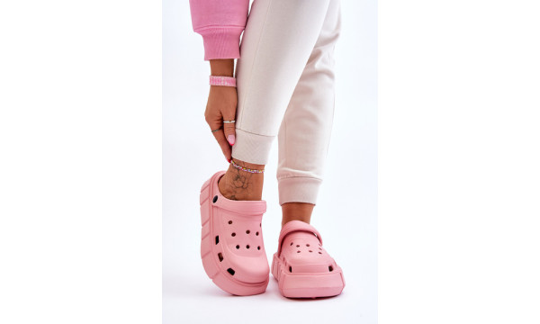 Moteriška putplasčio platforma Crocs Pink Beckett