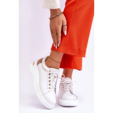 Moteriški odiniai platforminiai sportiniai batai White Caressa