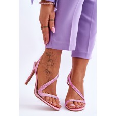 Elegantiški aukštakulniai sandalai, rožinės spalvos Colima