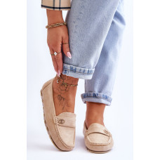 Suede Slip-On Loafers Beige Castelo