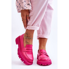 Odiniai Slip-On Platform Loafers Pink Riverside