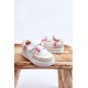 Klasikiniai vaikiški sportiniai bateliai, balti ir rožiniai Marlin