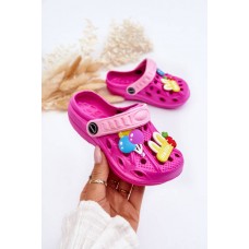 Vaikiški putplasčio lengvi Crocs sandalai Fuksijos saldainiai