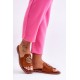 Moteriški klasikiniai plokščiakulniai sandalai Camel Larotte