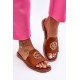 Moteriški klasikiniai plokščiakulniai sandalai Camel Larotte