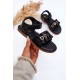 Vaikiški sandalai su Velcro širdelėmis Black Havana
