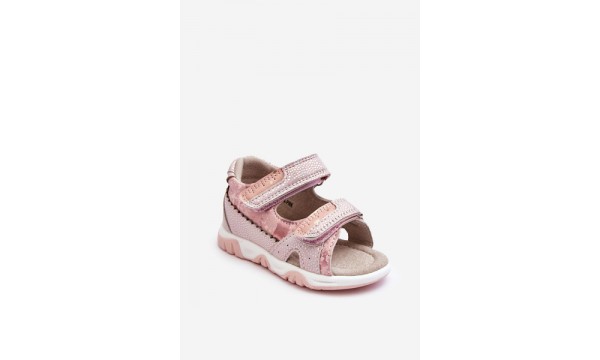 Vaikiški patogūs sandalai su lipnia juostele Pink Alaska