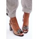 Stilingi papuošti permatomi juodi sandalai SBarski MR1037-18