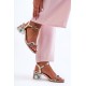 Moteriški sandalai su aukštakulniais auksiniais kristalais SBarski MR1037-01