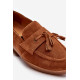 Mužské semišové loafers polobotky Zazoo 1566 hnědé