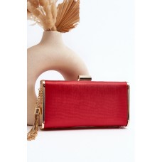 Malá vizitní kabelka s řetízkem Chionon červená
