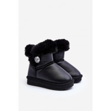 Zateplené sněhové boty s kožešinou černé Bessie