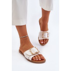 Dámské bílé sandály s páskem a sponou Opahiri