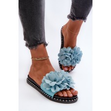 Dámské sandály s květinovými ozdobami Černé Cellanen