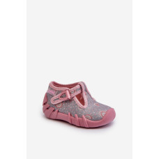 Pohodlné dětské pantofle BEFADO 110N490 Šedě-růžové