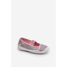 Papuče Baletky S Vzorem Befado 116X328 Šedě-Růžové