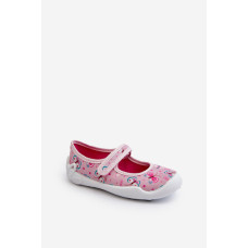 Dětské baletky pantofle s motýlky Befado 114X523 růžové